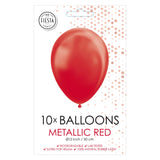 Globos ballonnen pearl rood 30cm, 10st.