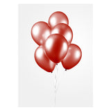 Globos ballonnen pearl rood 30cm, 10st.