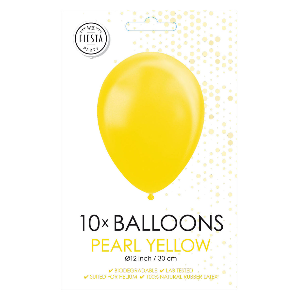 Globos Ballonnen Metallic Geel 30cm, 10st.