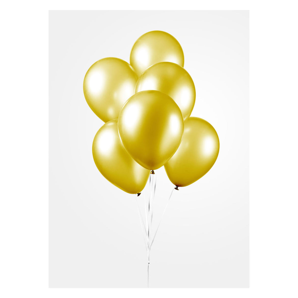 Globos ballonnen metallic geel 30cm, 10st.