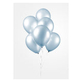 Globos ballonnen pearl lichtblauw 30cm, 10st.