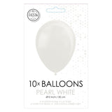 Globos ballonnen pearl wit 30cm, 10st.