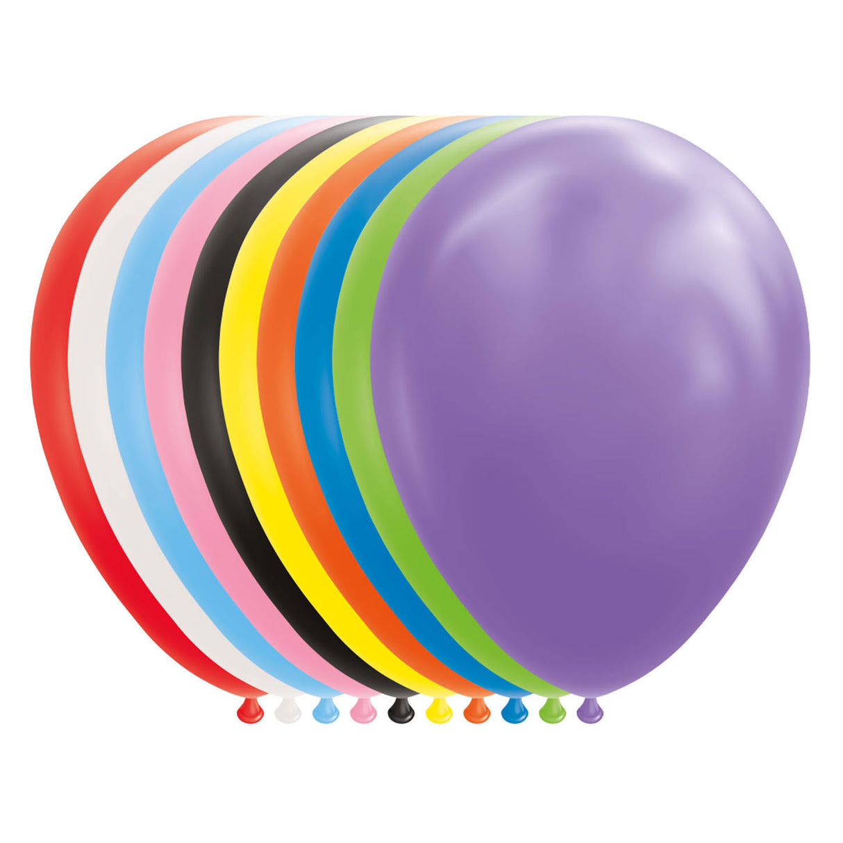 Globos ballonnen mix kleuren 30cm, 10st.