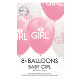 Globos Ballonnen Dochter Baby Roze Wit 30cm, 8st.