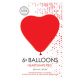 Globos ballonnen hart ballonnen rood 30cm, 6st.