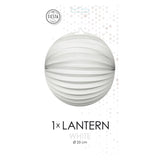 Globos papieren lantaarn rond wit, 25cm