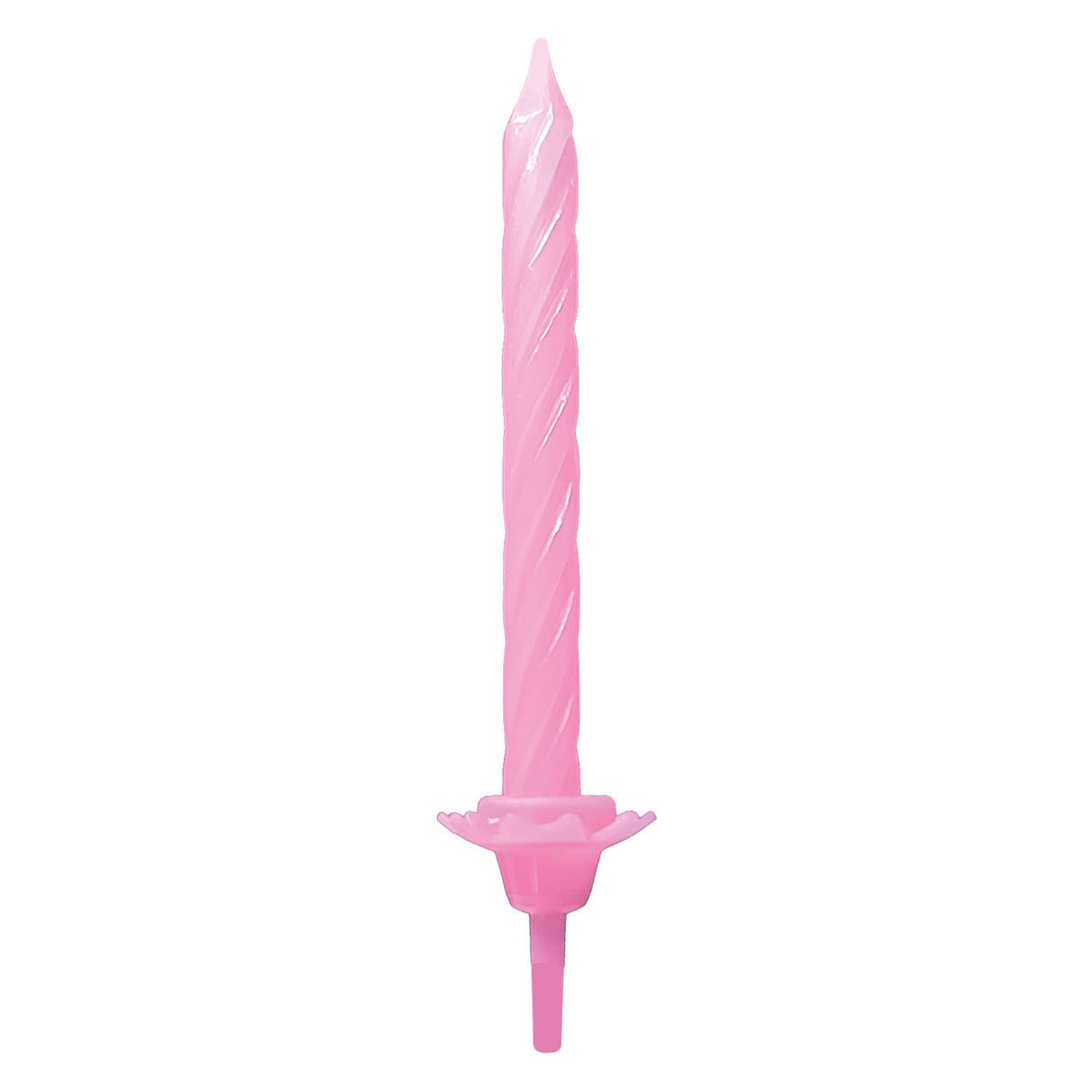 Globos taartkaarsen met houders licht roze - 12st.