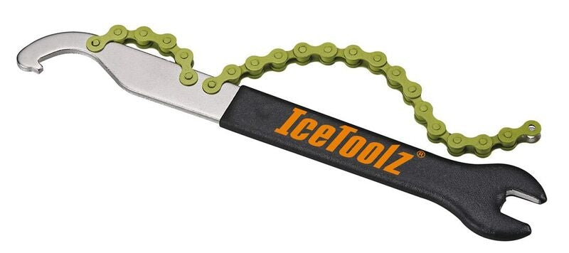 IceToolz Pedaalsleutel met haak en freewheelafnemer 1 2 x 1 8 34S2