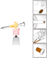 Vetspuit inclusief tube kopervet IceToolz C278 (120 ml)