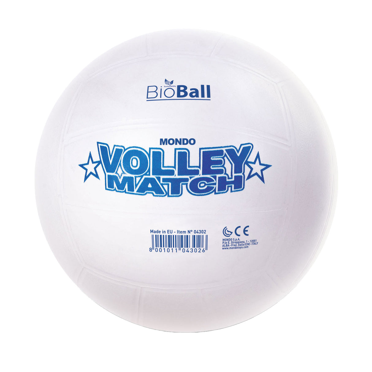 Mondo volleybal match wit, 23cm