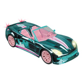 Mattel barbie mondo motors rc bestuurbare auto - verchroomd blauw 65 jaar jubileum editie