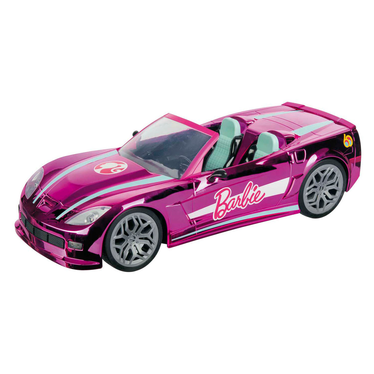 Mattel barbie mondo motors rc bestuurbare auto - verchroomd roze