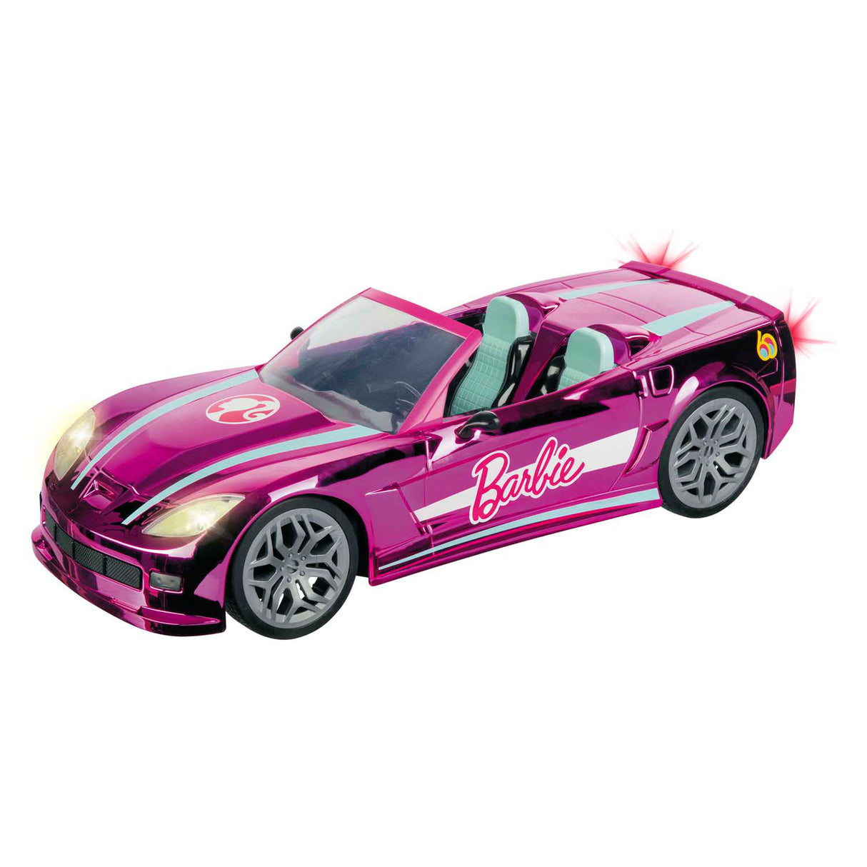 Mattel barbie mondo motors rc bestuurbare auto - verchroomd roze