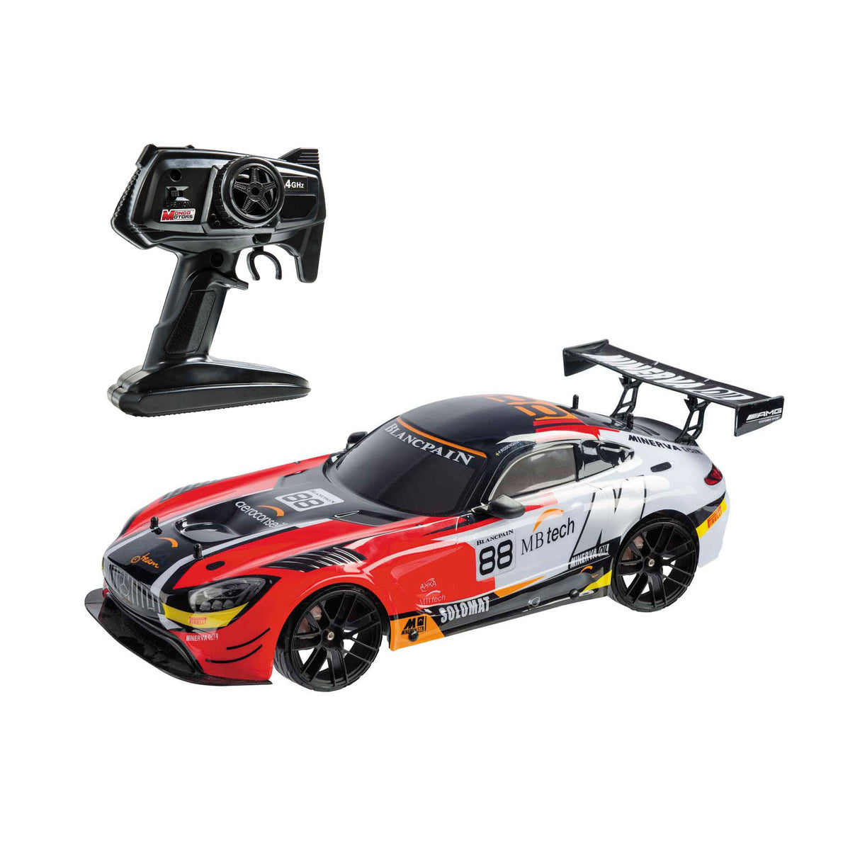 Mondo motors rc bestuurbare auto - mercedes amg gt 3 drift 22, schaal 1:10