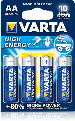 Var aa lr06 penlite alkaline per 4 stuks op kaart