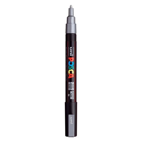 Uni posca pc3m acrylmarker zilveren - ronde punt tot 1,3 mm