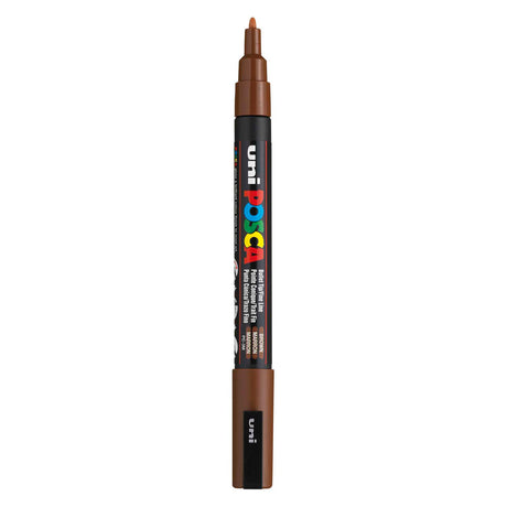 Uni posca pc3m acrylmarker bruin - ronde punt tot 1,3 mm