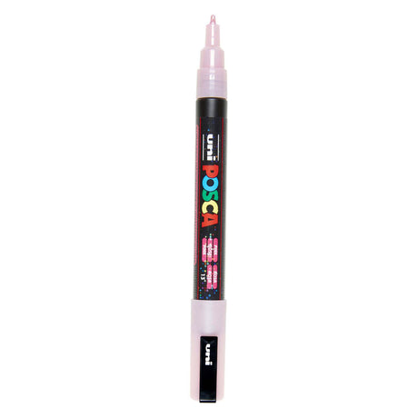 Uni posca pc3m verfmarker glitter roze - ronde punt tot 1,3 mm