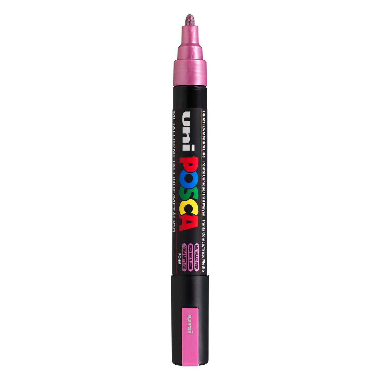 Uni posca verfmarker pc5m metallic roze - conische punt 2,5 mm