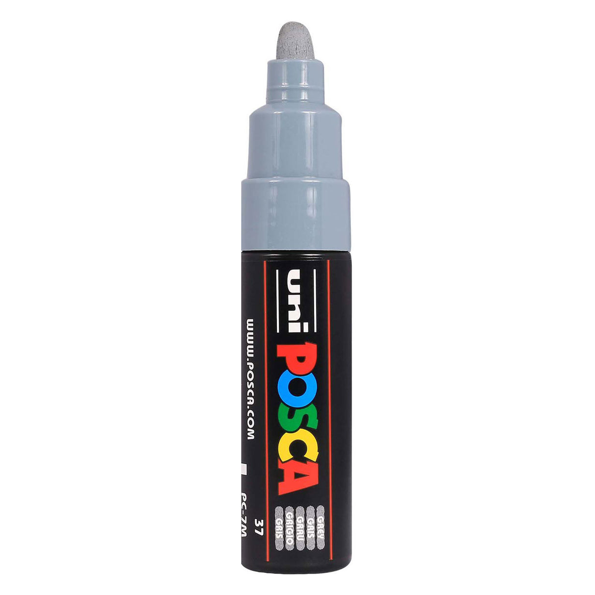 Uni posca verfmarker 7m grijs - conische punt 4,5mm