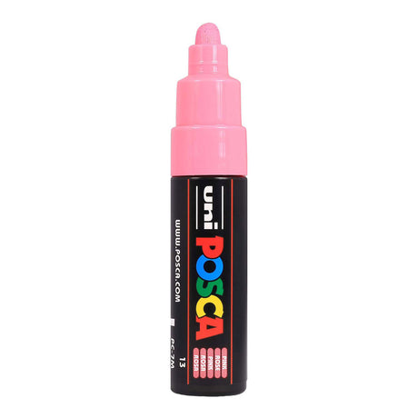 Uni posca verfmarker 7m roze - conische punt