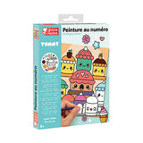 Graine creative graine schilderen op nummer set kawaii cakes - incl. acrylverf en penseel