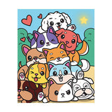 Graine creative graine schilderen op nummer set honden - incl. acrylverf en penseel