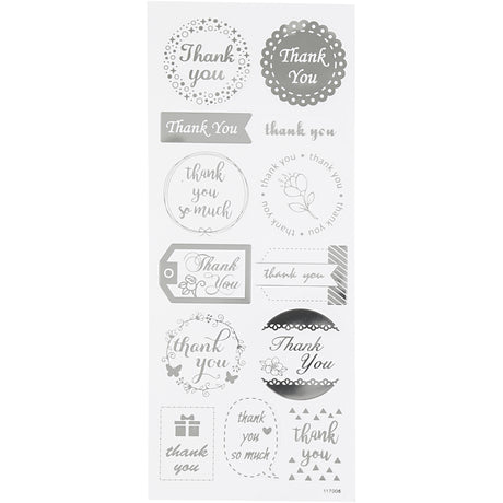 Creativ company https: www.cchobby.nl stickers-thank-you-vel-10x24-cm-ca-13-stuk-zilver-1-vel