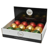Decoris kerstballen mix 12st goud rood groen