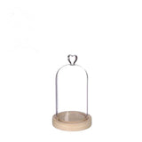Ideas 4 seasons stolp hart met houten basis ã˜10xh18cm
