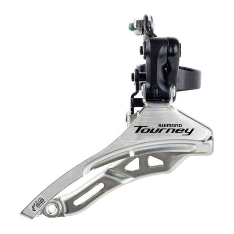 Shimano voorderailleur 3 x 6 7-speed tourney fd-ty300 down swing down pull - hoge klem 34,9 mm 42t (66-69°) - zwart zilver