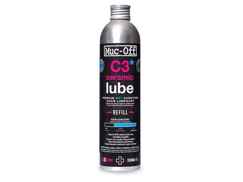Muc-off fietsonderhoud c3 wet ceramic lube 300ml navulverpakking