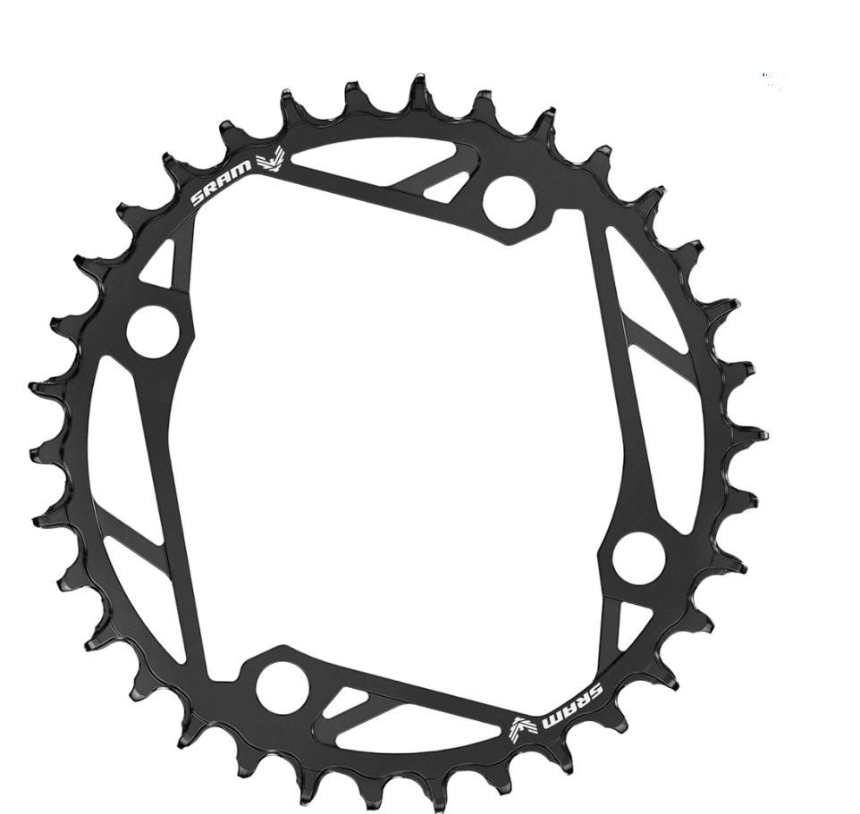 Sram kettingblad tandwiel t-type 36t 104 zwart staal
