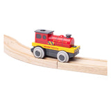 Bigjigs merkloze elektrische houten treinlocomotief voor houten spoorsystemen