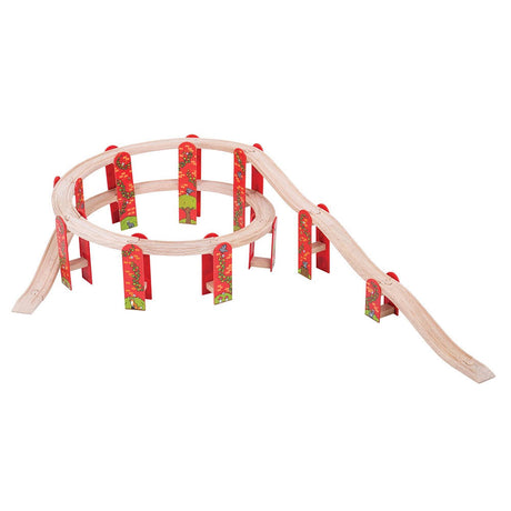 Bigjigs houten rails - viaduct uitbreidingsset, 27dlg.