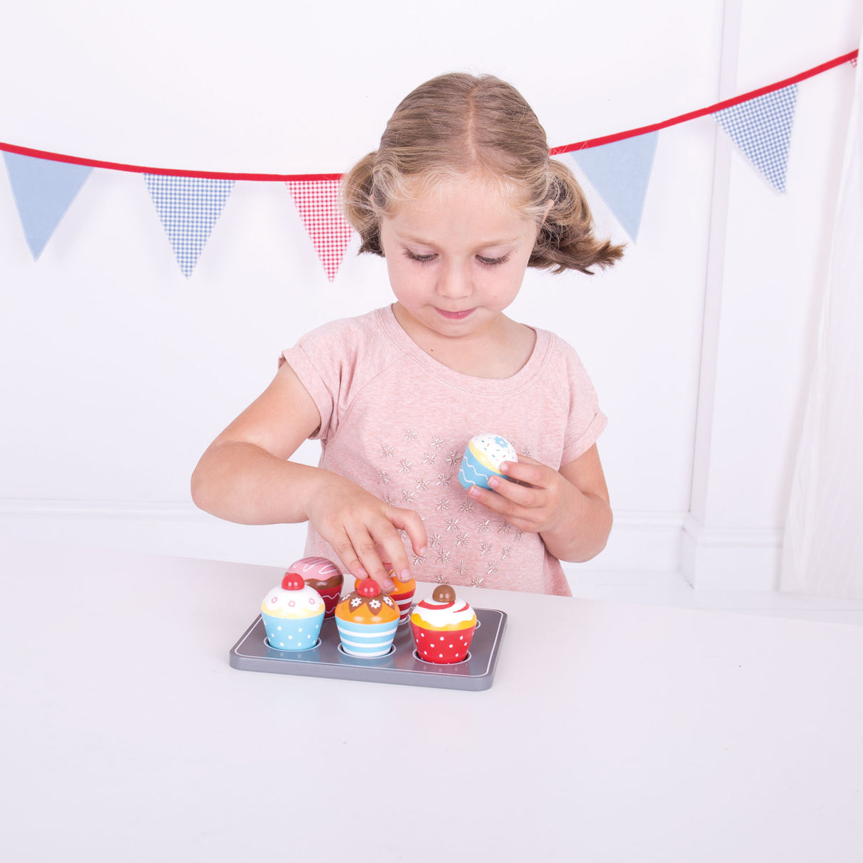 Bigjigs houten muffinset