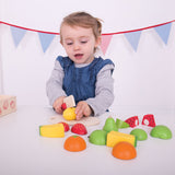Bigjigs houten kistje met snijfruit
