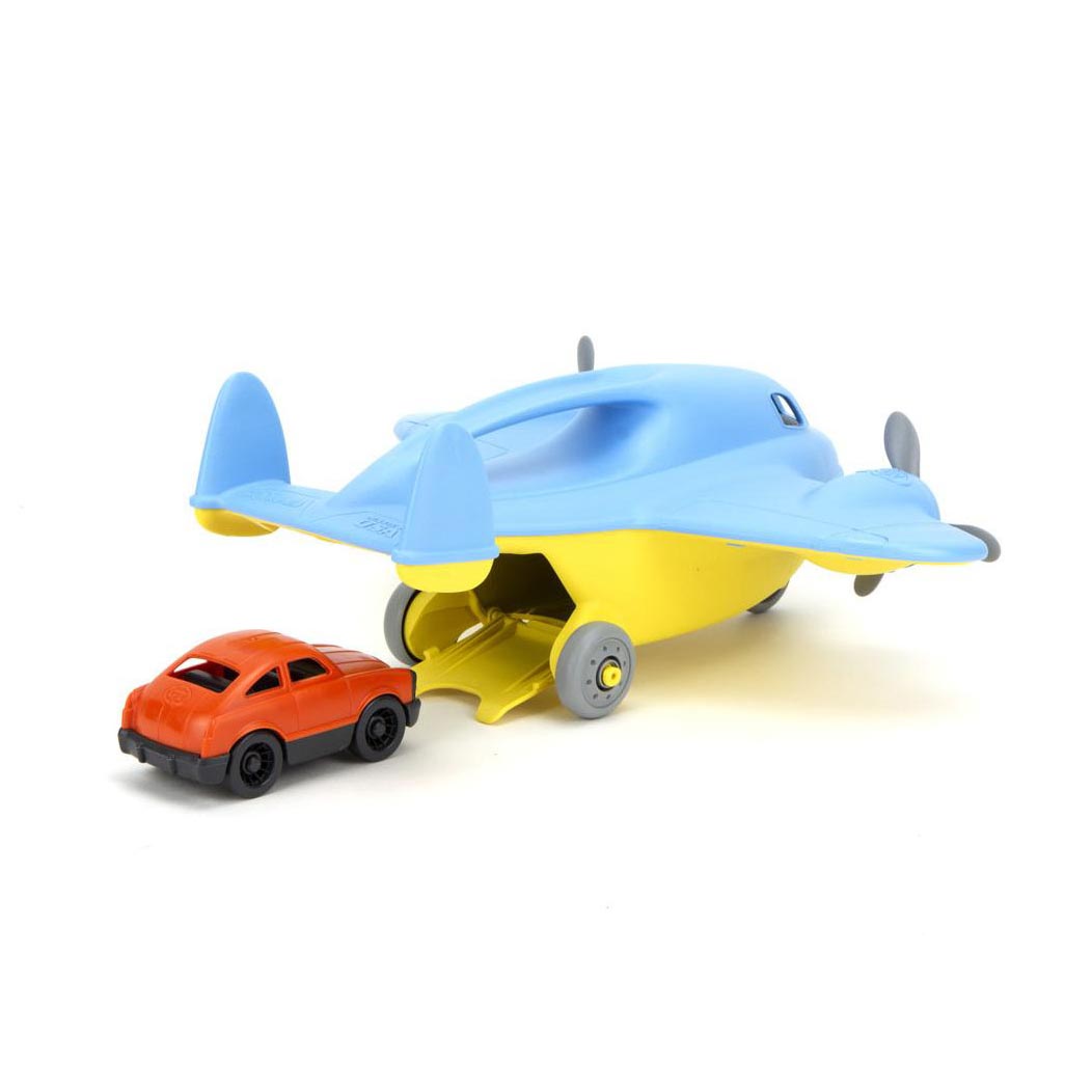 Bigjigs Green Toys Vrachtvliegtuig met Auto