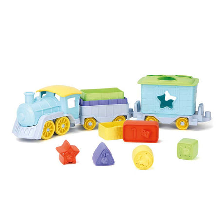 Green toys stapel en sorteer trein, 12dlg.