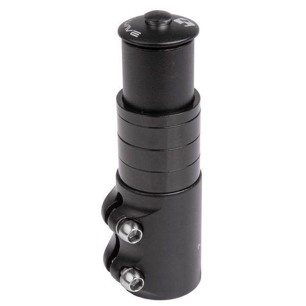 M-wave ahead-pen verlenger 1-1 8 incl. 4 spacers + ahead plug - zwart