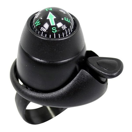 fietsbel met kompas 34 mm zwart