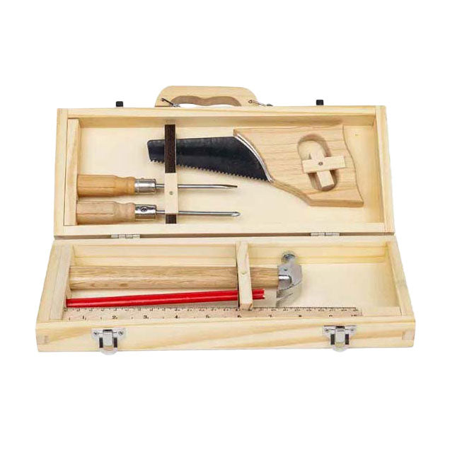 Bigjigs houten diy gereedschapskist, 6dlg.