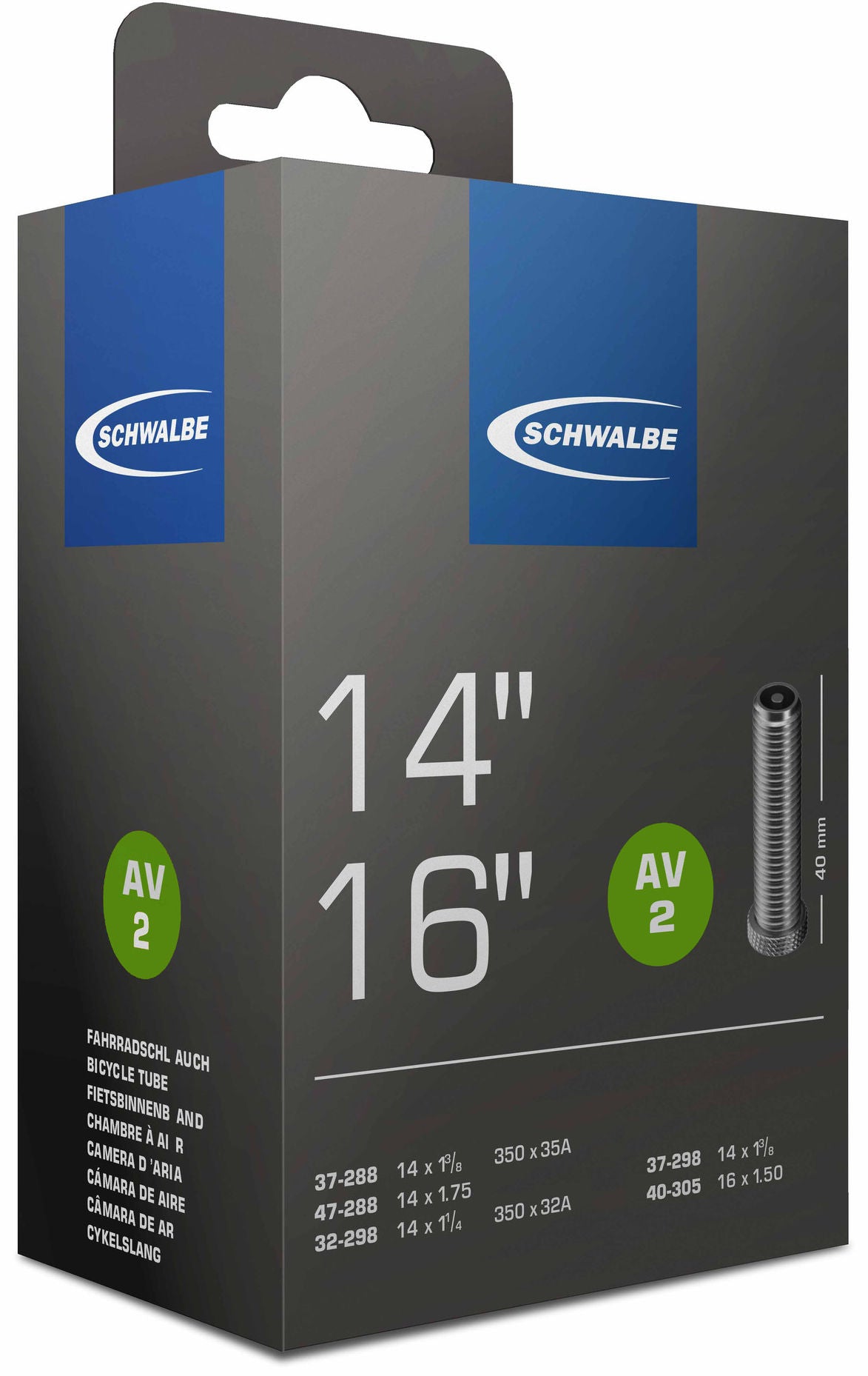 Schwalbe Binnenband av2 14 16 inch 32 47-288 305 av 40 mm