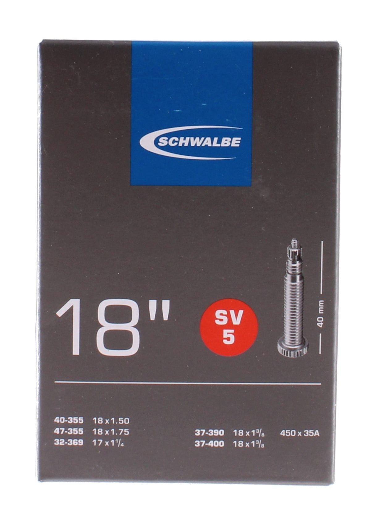 Schwalbe Binnenband sv5 18 inch 37 47-355-400 sv 40 mm