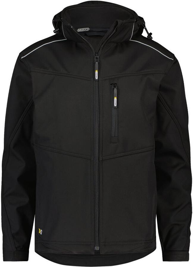 Dassy softshell tavira polyester zwart m