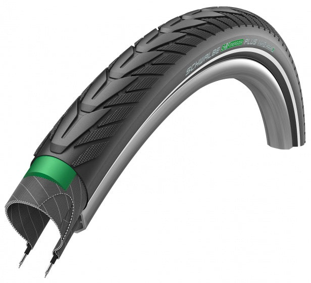 Buitenband Schwalbe Energizer Plus GreenGuard 27.5 x 2.00 50-584 mm - zwart met reflectie