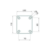 Mm producten bokwiel 300x4 anti lek pu wiel