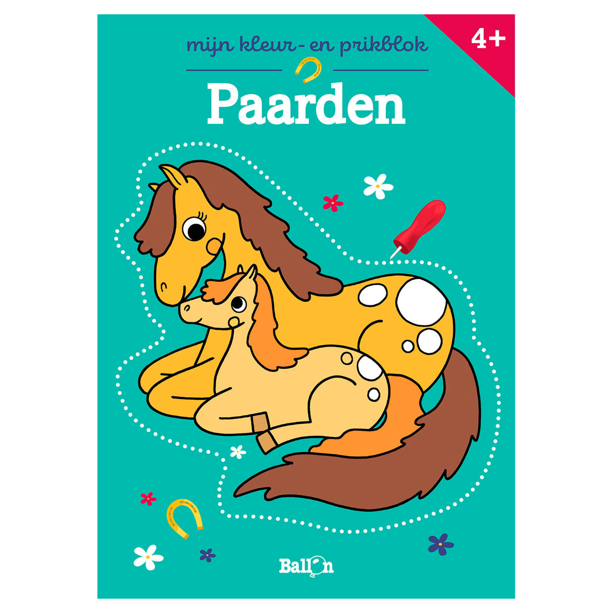 Standaard Uitgeverij Mijn Kleuren Prikblok: Paarden