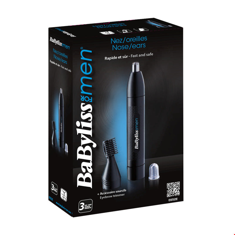 Babyliss babyliss e652e neusen oortrimmer zwart