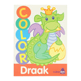 Mondikaarten dikke lijnen kleurboek color - draak